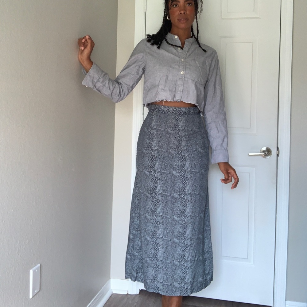 Blue maxi skirt